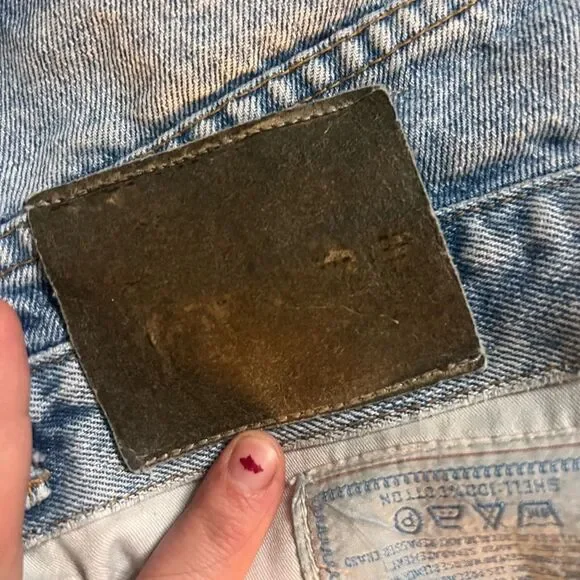 Pepe jeans London vintage raw hem heart cutout super rare size 26 baggy mom boyf - Picture 5 of 8